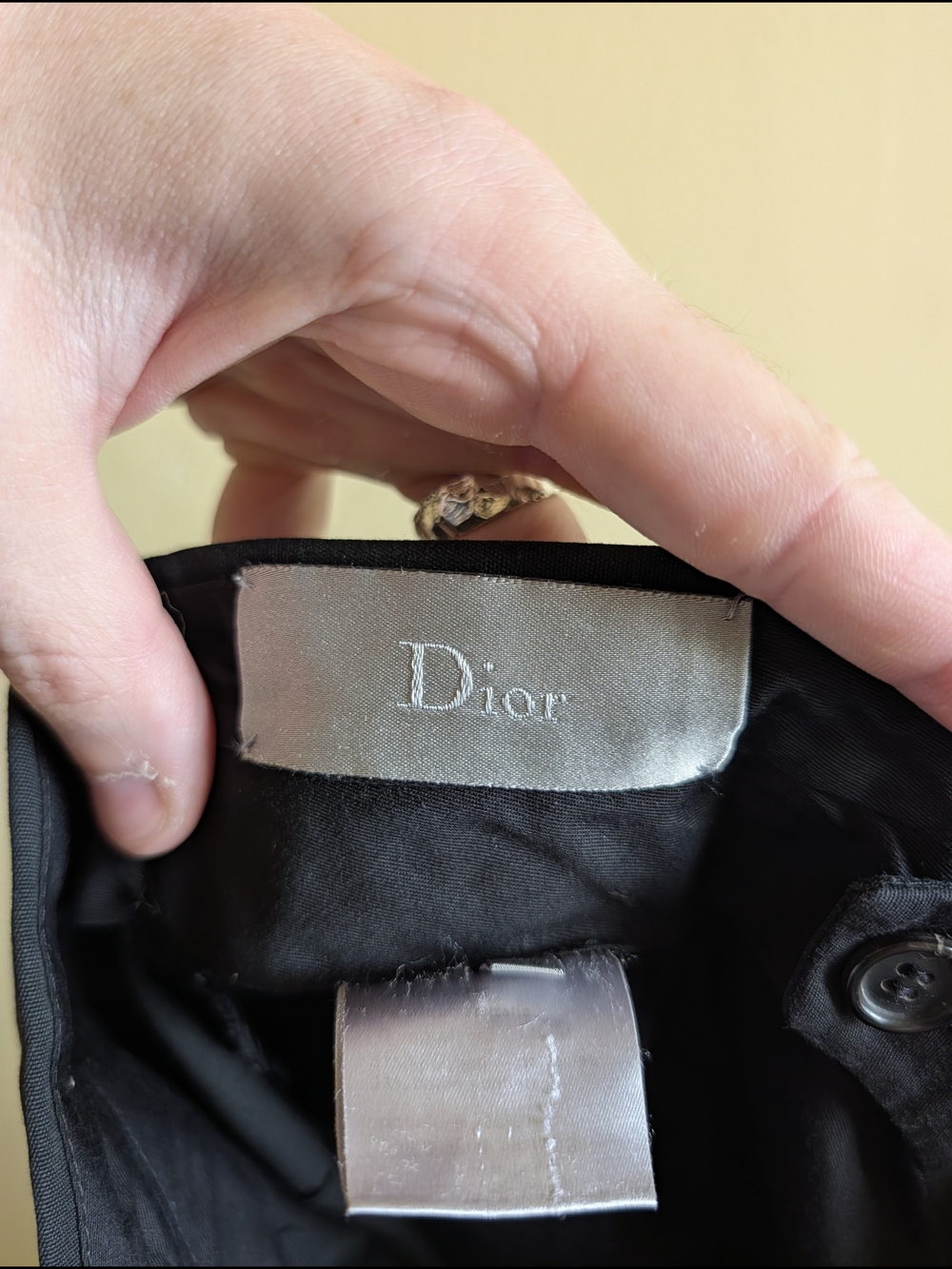 DIOR HOMME Hedi Slimane VTG Black Leather Bondage Insert Italy Pants 46 - Picture 11 of 16
